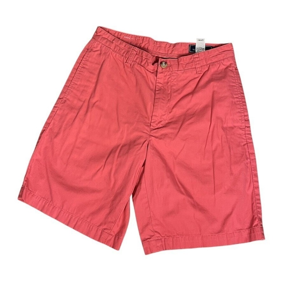 Vineyard Vines Club Shorts Mens Size 30 Pink Flat Front Chino Golf Casual Cotton